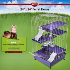 Kaytee Deluxe Multi-Level Home With Casters - 24 in X 24 in