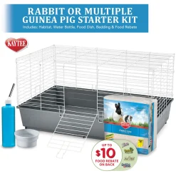 Kaytee My First Home Rabbit or Multiple Guinea Pig Starter Kit - 42 X 18 X 20