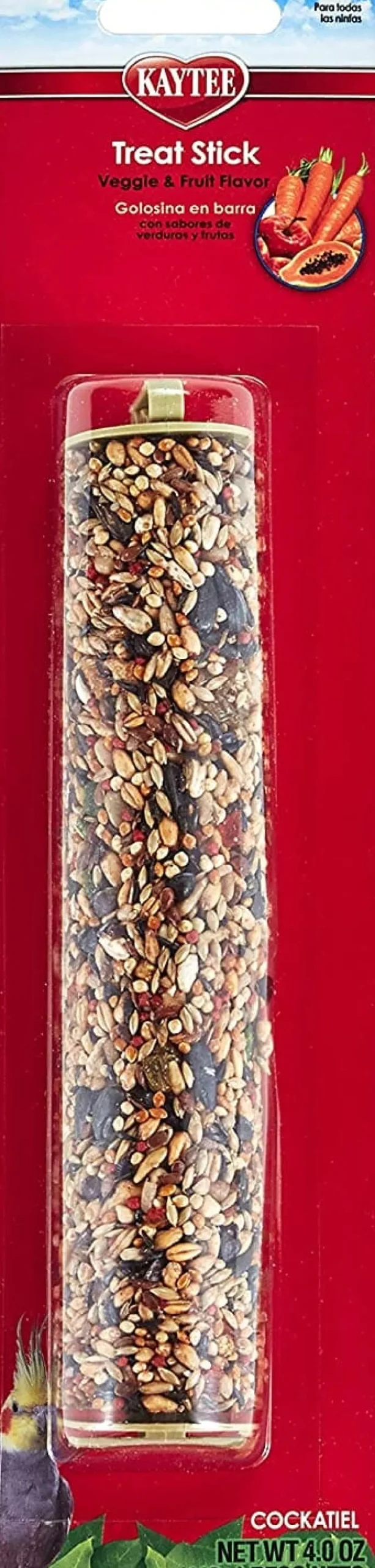 Kaytee Treat Stick Fruit and Veggie Flavor -- Cockatiel - 4 Oz