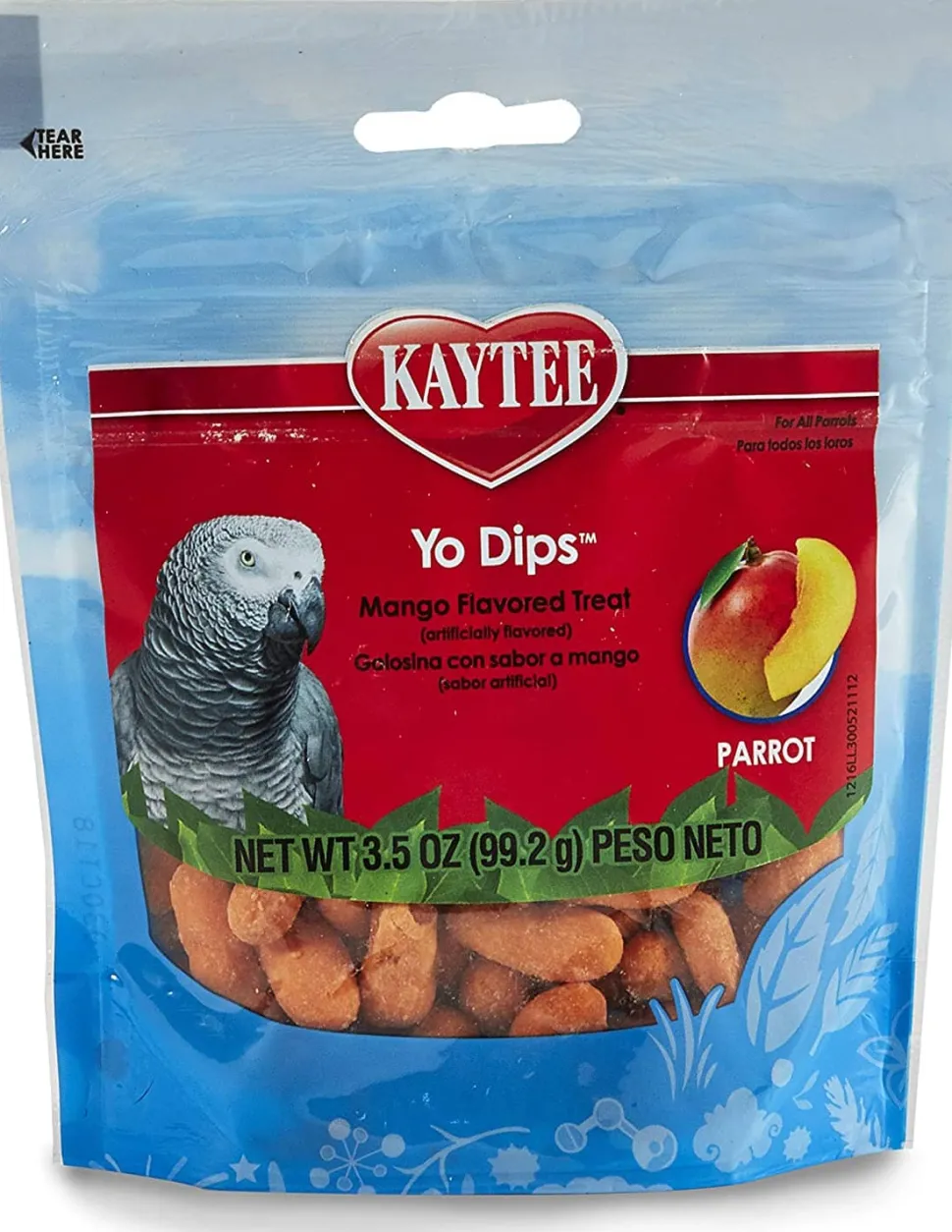 Kaytee Yo Dips Treats for Large Hookbills- Mango - 3.5 Oz