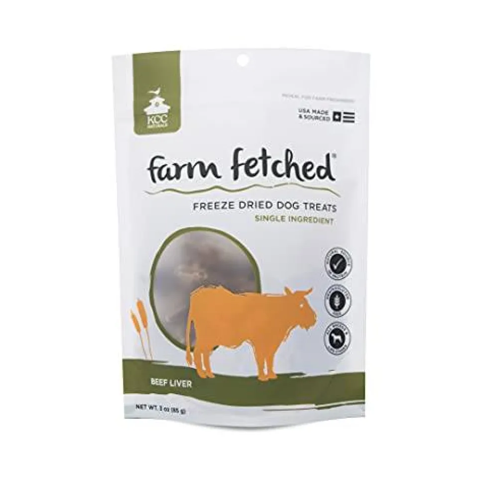 KCC Naturals Farms Beef Liver 3 oz Dog Freeze-Dried Treat Bag Freeze-Dried Dog Treats - 1 Bag
