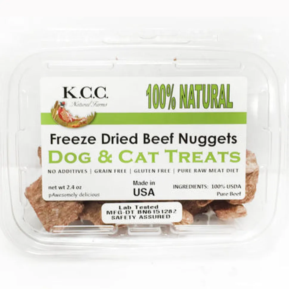 KCC Naturals Farms Beef Nuggets Freeze-Dried Dog Treats - 2.4 oz Package