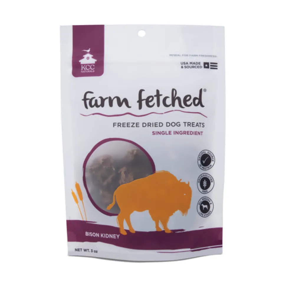 KCC Naturals Farms Bison Kidney Freeze-Dried Dog Treats - 3 oz Package
