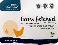 KCC Naturals Farms Chicken Neck Freeze-Dried Dog Treats - 3.4 oz Package