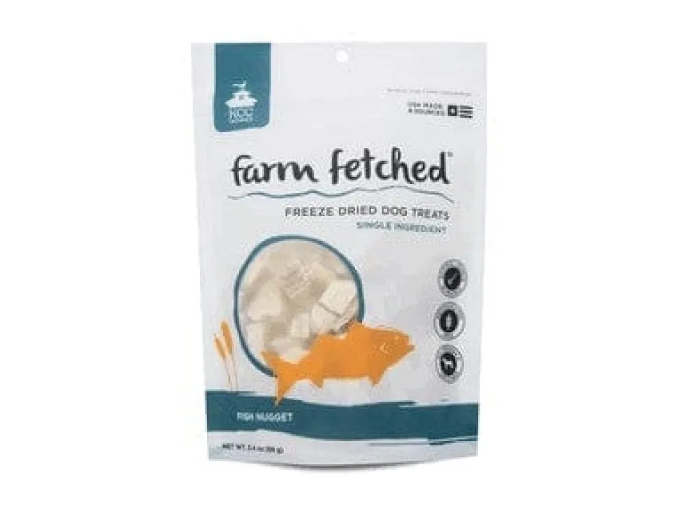 KCC Naturals Farms Fish Nugget 2.4 oz Dog Freeze-Dried Treat Bag Freeze-Dried Dog Treats - 1 Bag