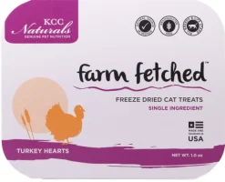 KCC Naturals Farms Turkey Hearts Freeze-Dried Cat Treats - 1 oz Package
