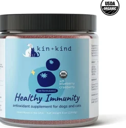 KIN + KIND Raw Superfood Supplements Healthy Immunity Cat and Dog - 8 oz Jar