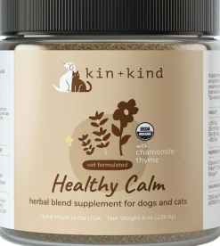 KIN + KIND Raw Superfood Supplements Healthy Calm Cat and Dog - 8 oz Jar