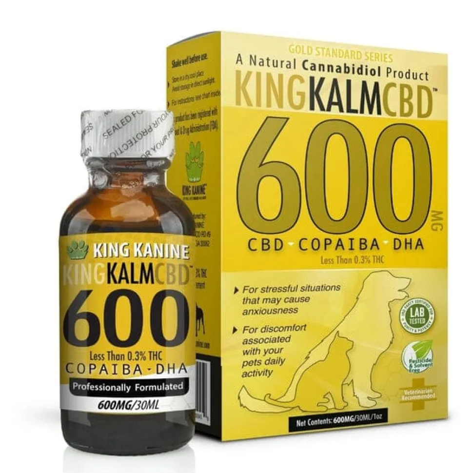 King Kalm All-Natural Formula Cat and Dog CBD Supplements - 600mg