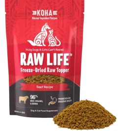 Koha Dog and Cat Grain-Free Raw Freeze-Dried Topper Beef - 8 Oz