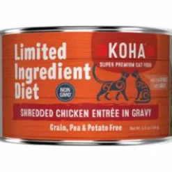 Koha Grain-Free Limited Ingredient Diet Shredded Chicken Canned Cat Food - 5.5 Oz - Case of 24