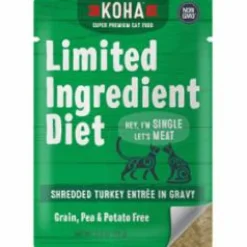 Koha Grain-Free Limited Ingredient Diet Shredded Turkey Wet Cat Food - 2.8 Oz - Case of 24