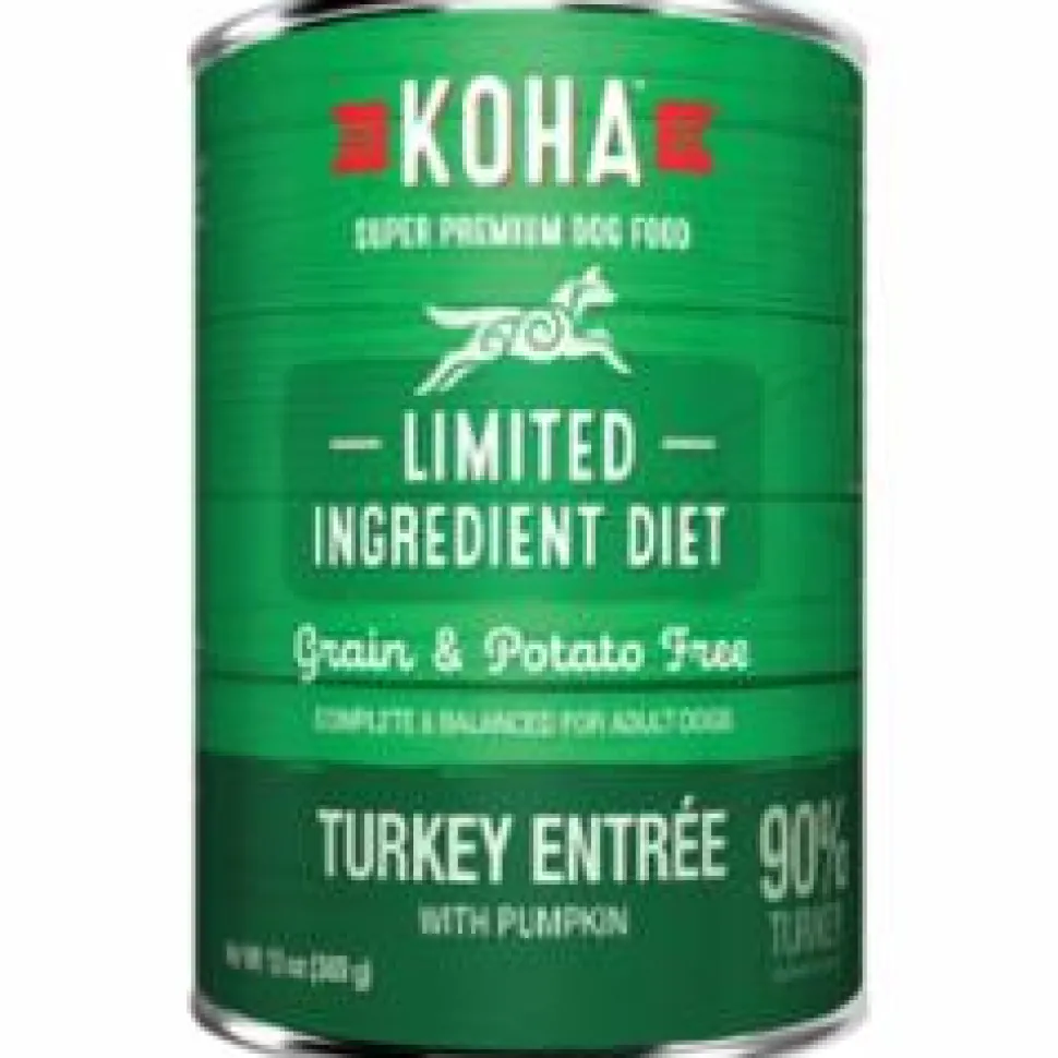 Koha Grain-Free Limited Ingredient Diet 90% Turkey Canned Dog Food - 13 Oz - Case of 12