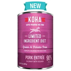 Koha Grain-Free Limited Ingredient Diet 90% Pork Canned Dog Food - 13 Oz - Case of 12