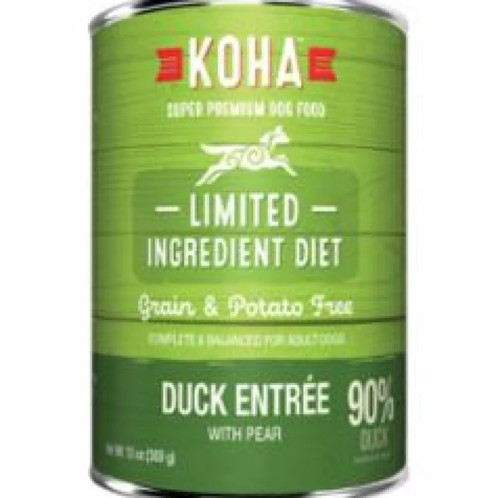 Koha Grain-Free Limited Ingredient Diet 90% Duck Canned Dog Food - 13 Oz - Case of 12