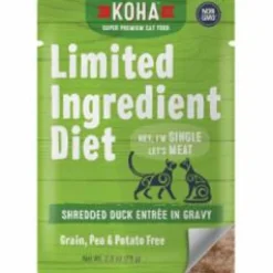 Koha Grain-Free Limited Ingredient Diet Shredded Duck Wet Cat Food - 2.8 Oz - Case of 24