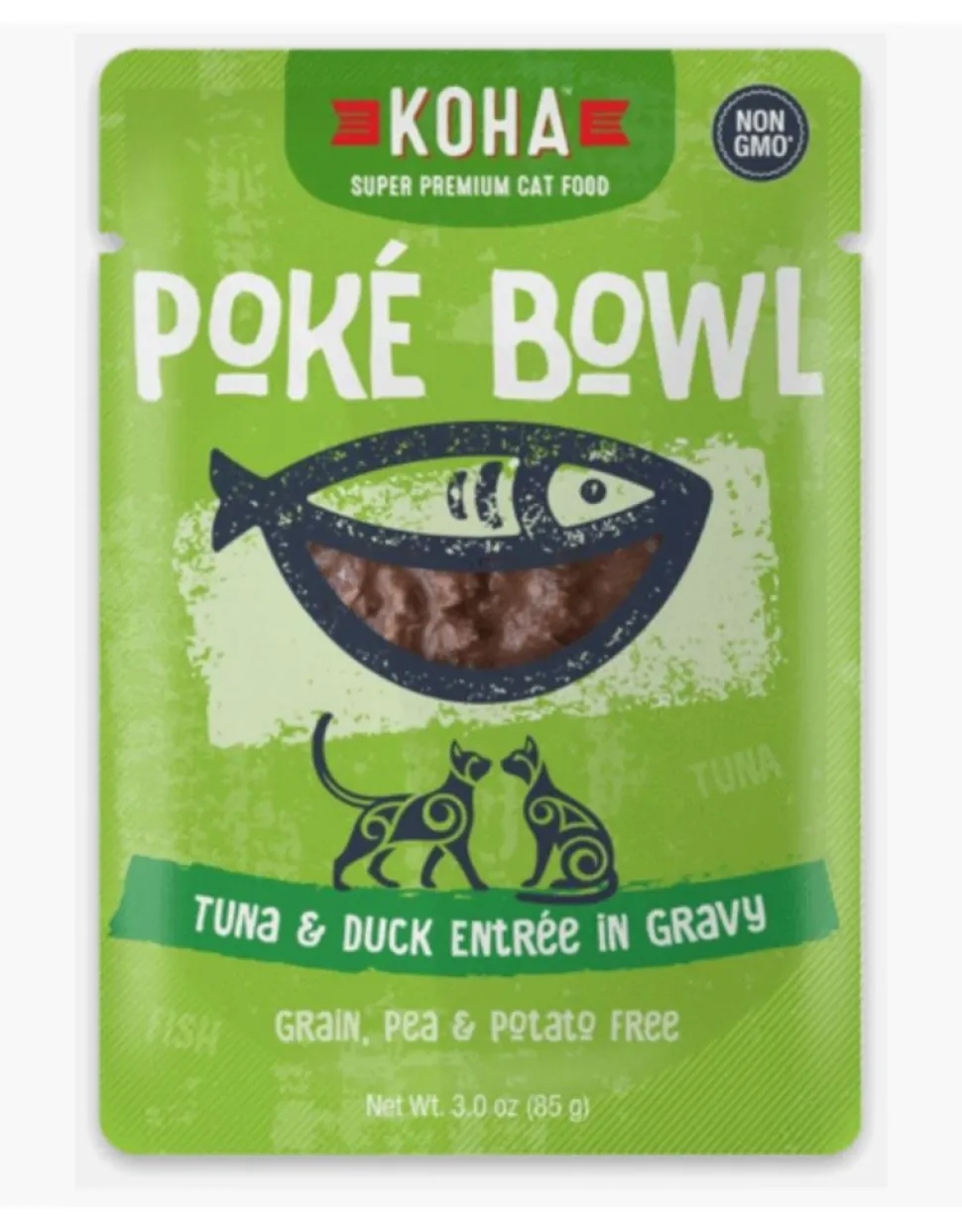 Koha Grain-Free Poke Tuna Duck Wet Cat Food - 3 Oz - Case of 24