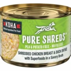 Koha Grain-Free Shredded Chicken Duck Canned Dog Food - 5.5 Oz - Case of 12