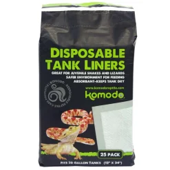 Komodo Repti-Pads Disposable Tank Liner White - 12 In X 24 in - 25 Pack - 20 gal