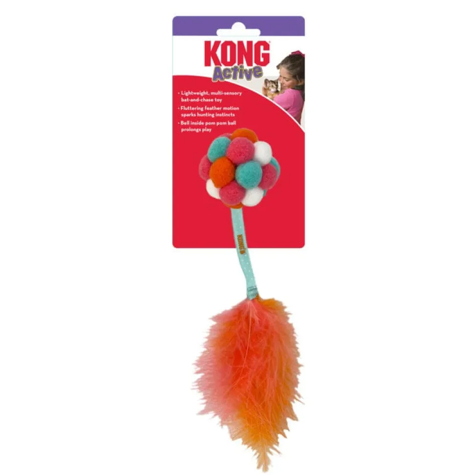 Kong Active Bubble Ball and Feather Rope Catnip Cat Toy