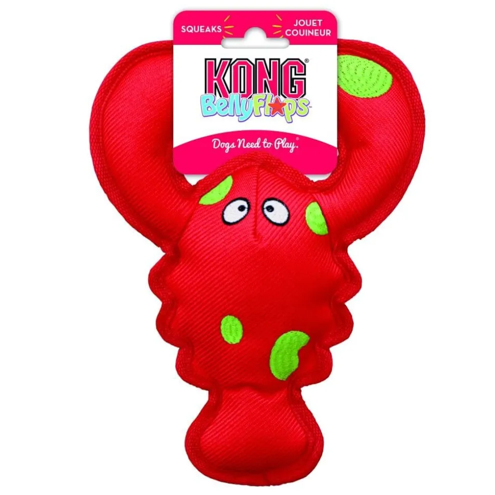 Kong Belly Flops Squeaking Lobster Nylon Dog Toy