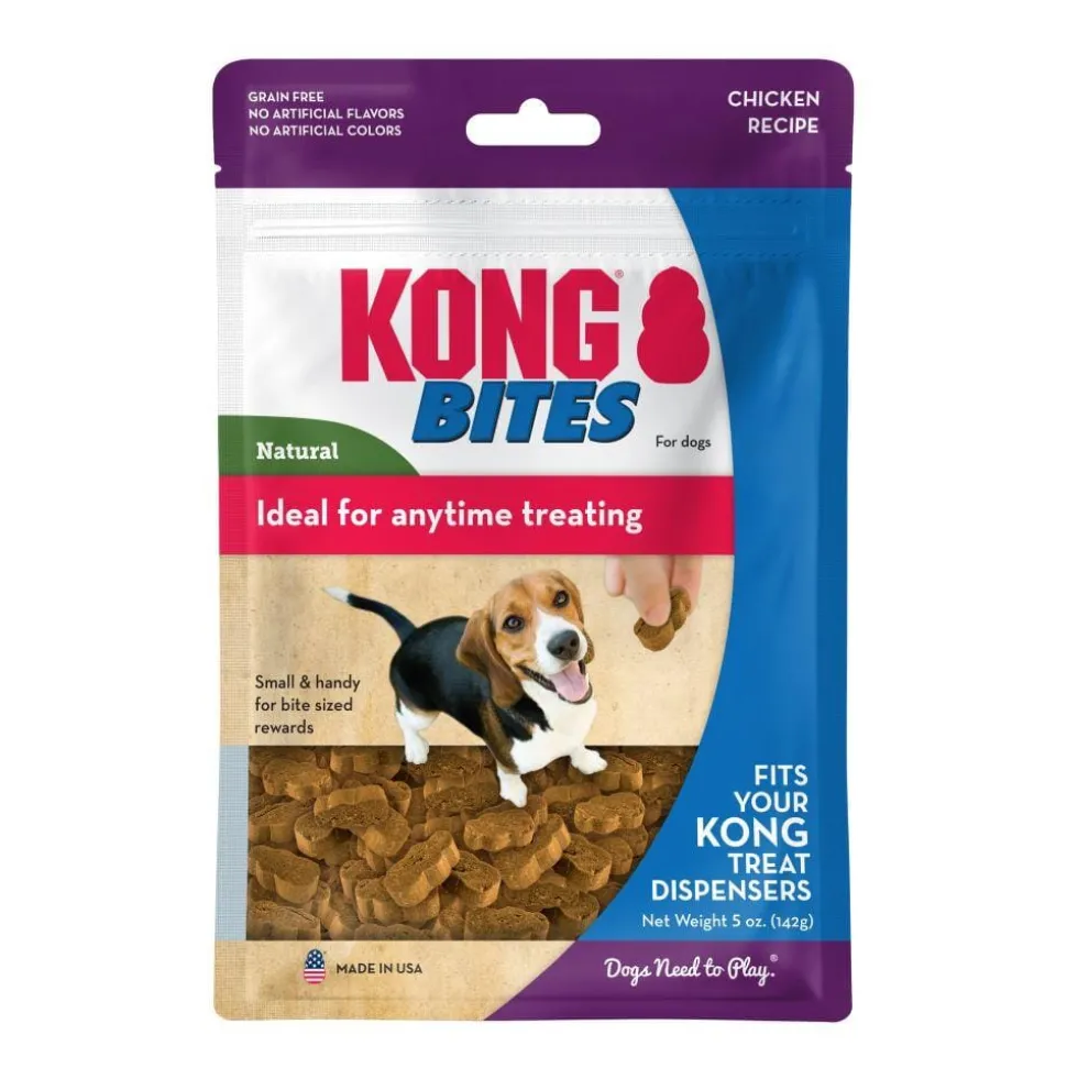 Kong Bites Dog Toy Stuffing Chewy Dog Treats - Chicken - 5 Oz