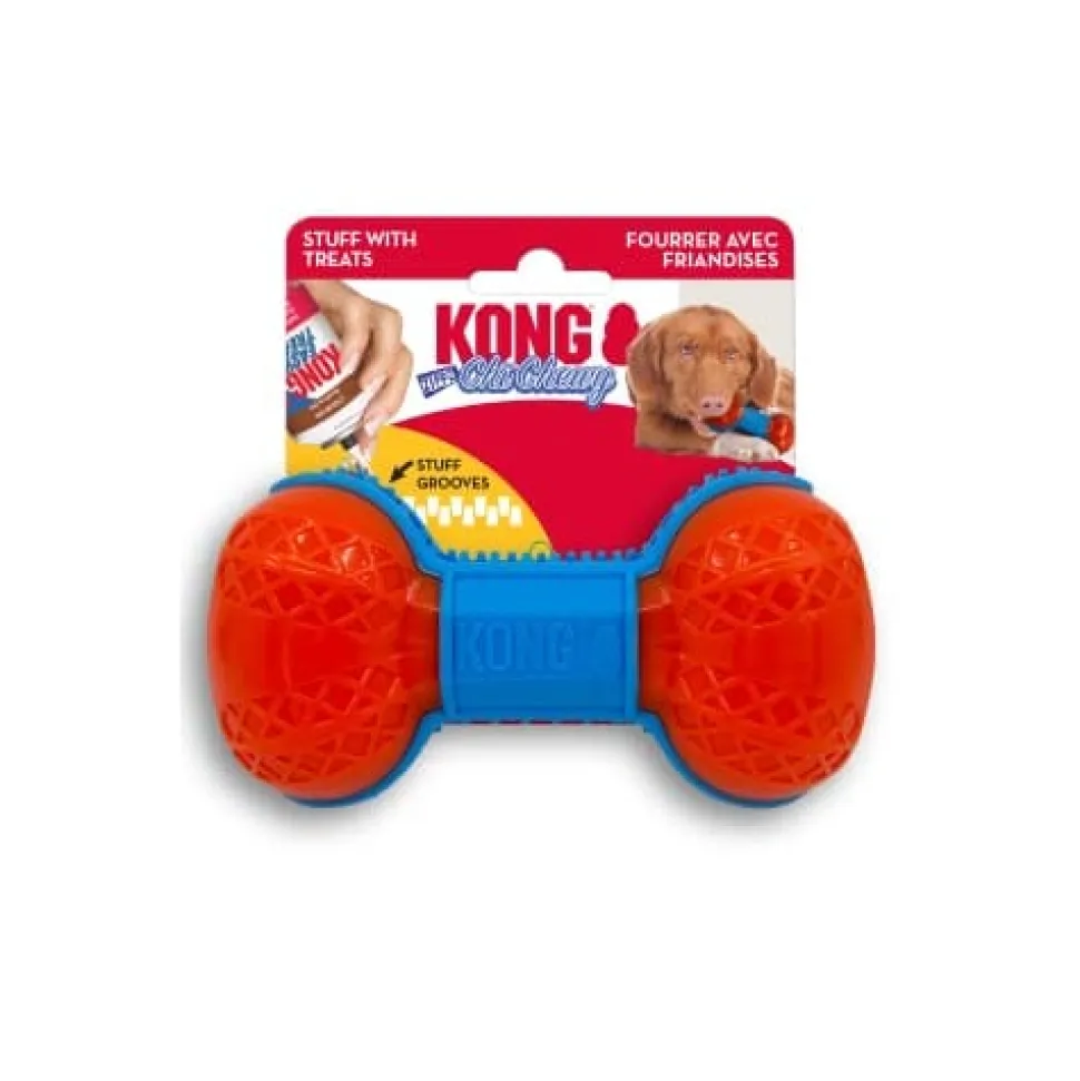 Kong Chi-Chewy Zippz Oral Hygeinic Grooves Bone Dog Toy - Medium