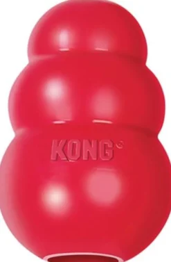 Kong Classic Chase Chew and Fetch Durable Natural Rubber Dog Toy - Red