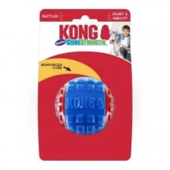 Kong CoreStrength Rattlez Ball Dental Textured Dog Toy - Large