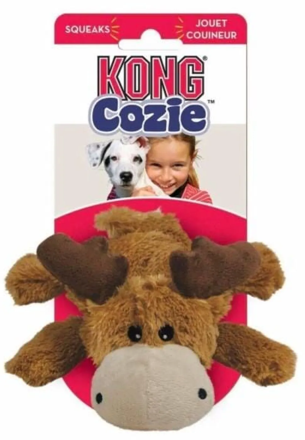 Kong Cozie Marvin the Jumbo Moose Squeak and Plush Dog Toy - X-Large