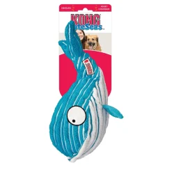 Kong Cuteseas Whale Corduroy Crinkle and Squeaking Plush Dog Toy - Large