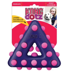 Kong Dotz Textured Gum Massaging Triangle Dog Toy - Large