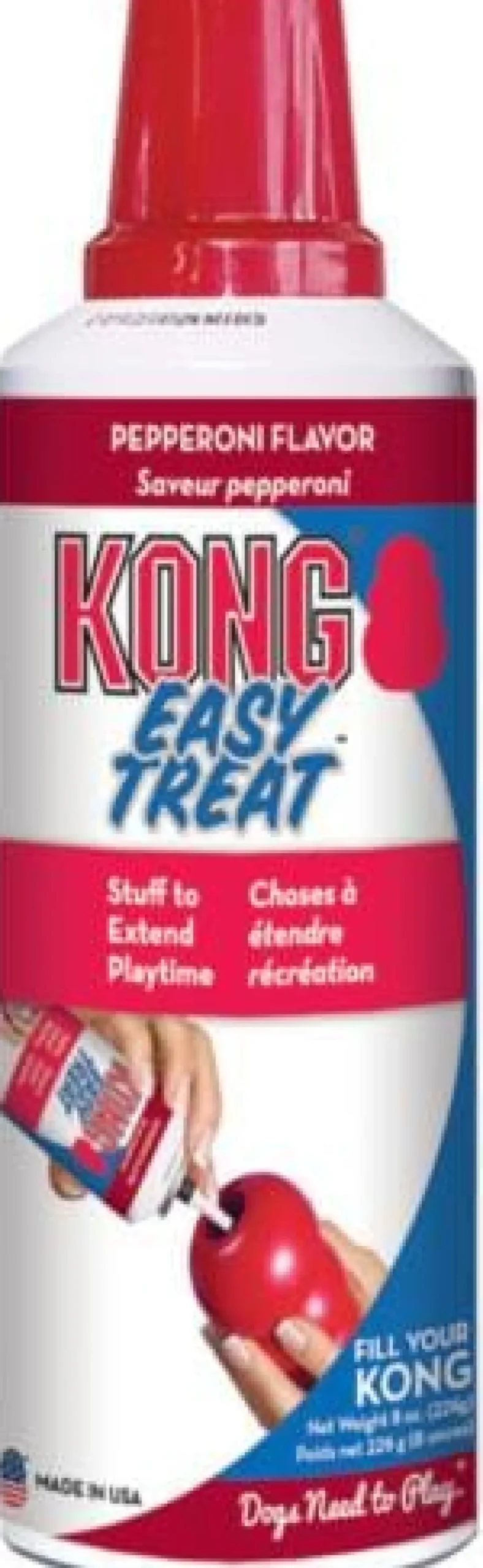 Kong Easy Treat Dog Toy Stuffing Chewy Dog Treats - Pepperoni - 8 Oz