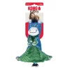 Kong Floppy Knotz Flatz Zebra Internal Knotted Squeak Dog Toy - Blue - Medium/Large