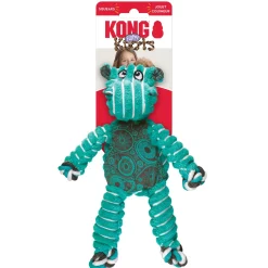 Kong Floppy Knotz Hippo Internal Knotted Rope and Squeak Dog Toy - Medium/Large