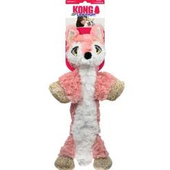 Kong Flopzie Fox Low-Stuffing and Squeaking Plush Dog Toy - Medium