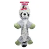Kong Flopzie Raccoon Low-Stuffing and Squeaking Plush Dog Toy - Medium