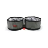 Kong Fold Up Food and Water Double Travel Pet Bowl - Red and Gray