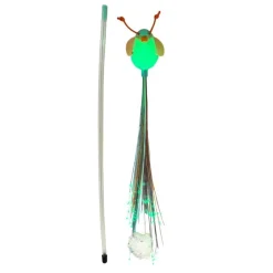 Kong Glow Firefly Crinkle and Plush Cat Teaser Wand and Cat Toy