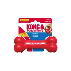 Kong Goodie Bone Treat Dispensing Durable Natural Rubber Dog Toy - Red - Small