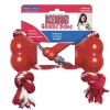 Kong Goodie Bone with Rope Durable Rubber Puppy Dog Toy - Extra Small