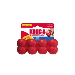 Kong Goodie Ribbon Multi-Chamber Treat Dispensing Rubber Dog Toy - Medium