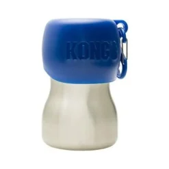 Kong H2O Insulated Stainless Steel Travel Pet Water Bottle - Blue - 9.5 Oz