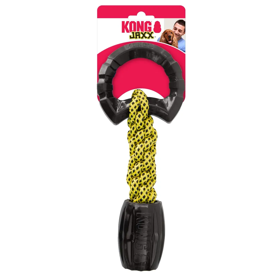 Kong Jaxx Braided Tug and Rope Durable Rubber Dog Toy - Large