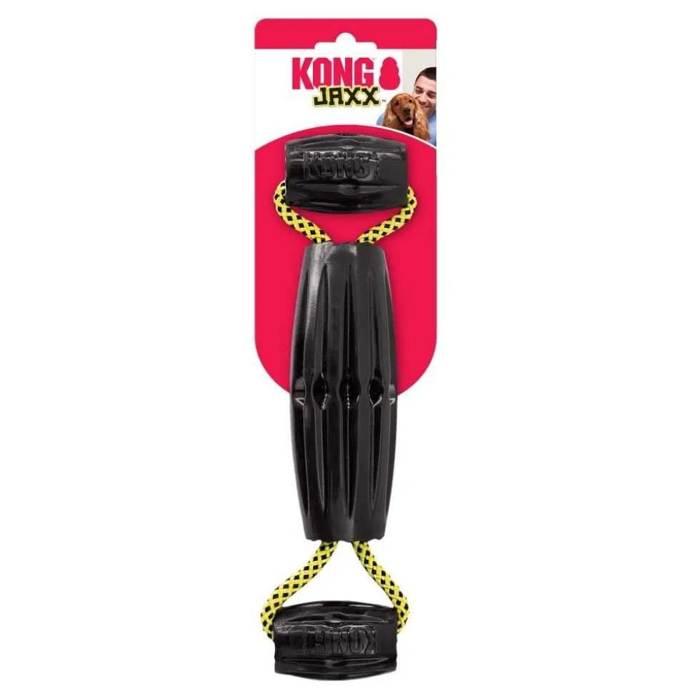 Kong Jaxx Triple Barrel Tug Dog Toy - Black - Large