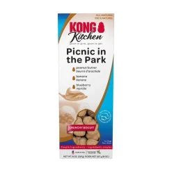 Kong Kitchen Picnic Peanut Butter Banana and Blueberry Crunchy Dog Treats - 8 Oz
