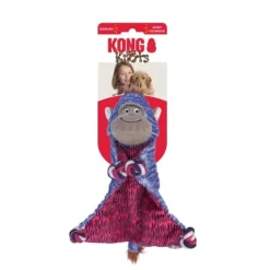 Kong Knots Flatz Monkey Internally Knotted and Squeak Dog Toy - Medium/Large
