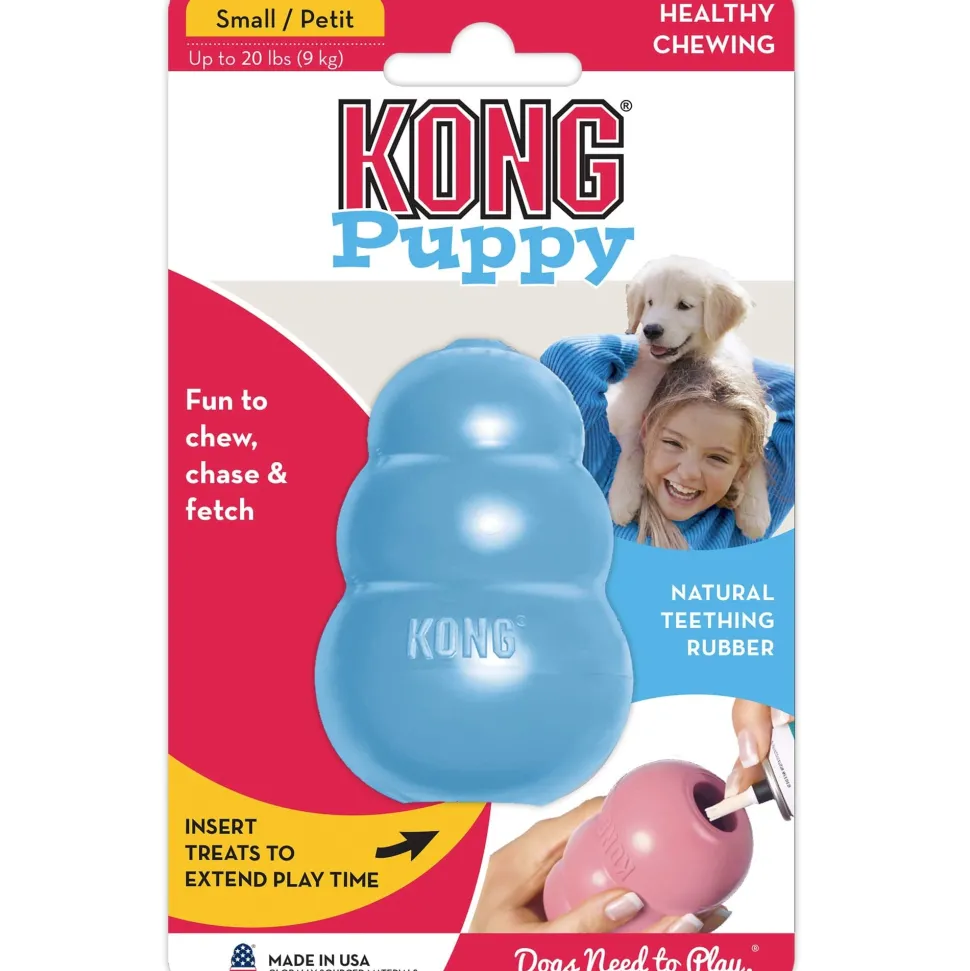 Kong Puppy Teething Treat Inserting Rubber Dog Toy - Extra Small