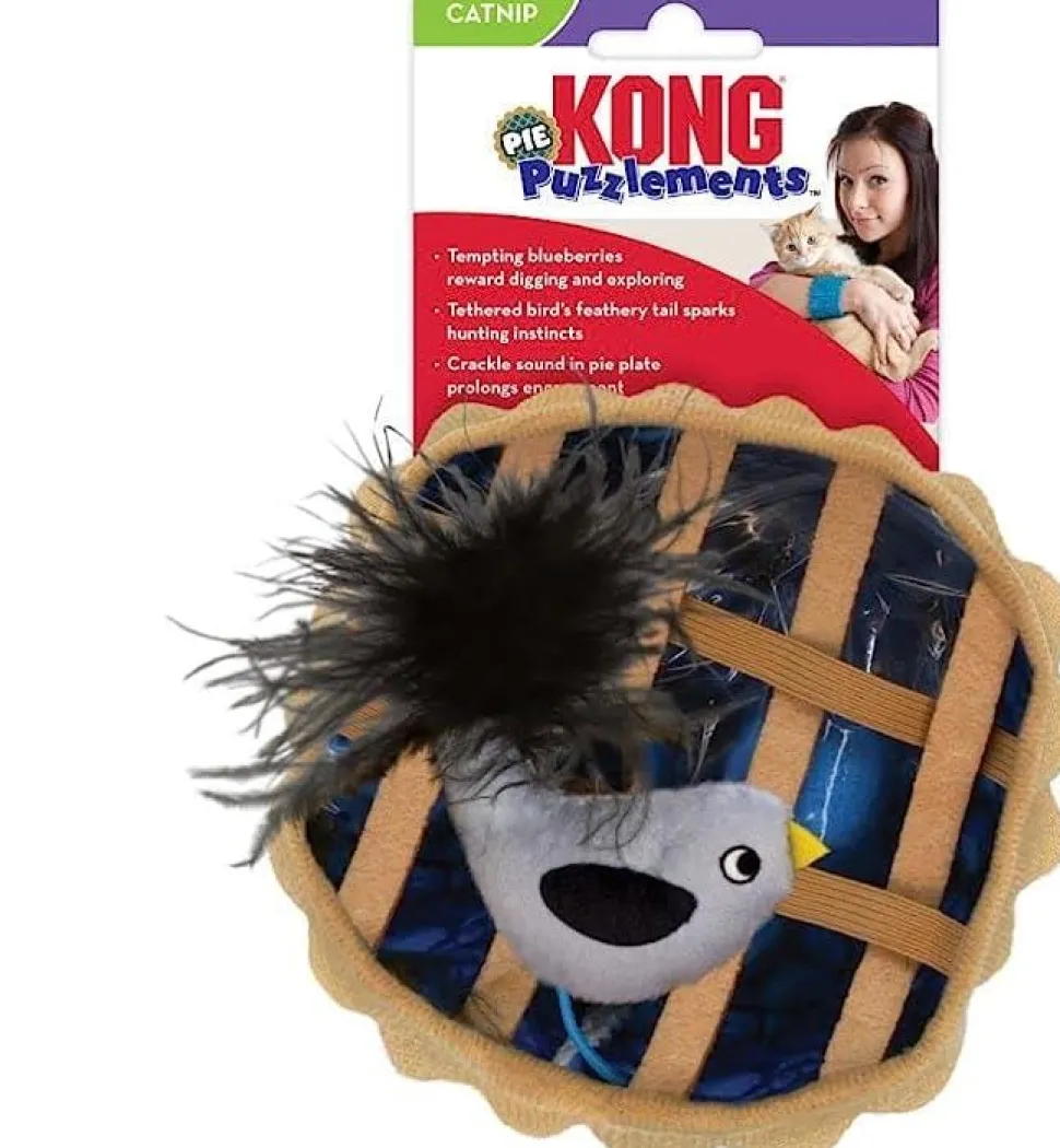 Kong Puzzlement Pie Interactive Catnip Cat Toy