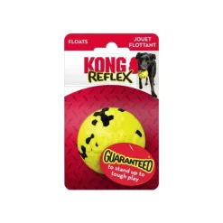 Kong Reflex Ball Bounce and Floating Dog Toy - Yellow - Large